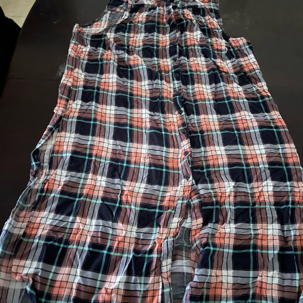 New Look Plaid Blouse - Black, White, Pink